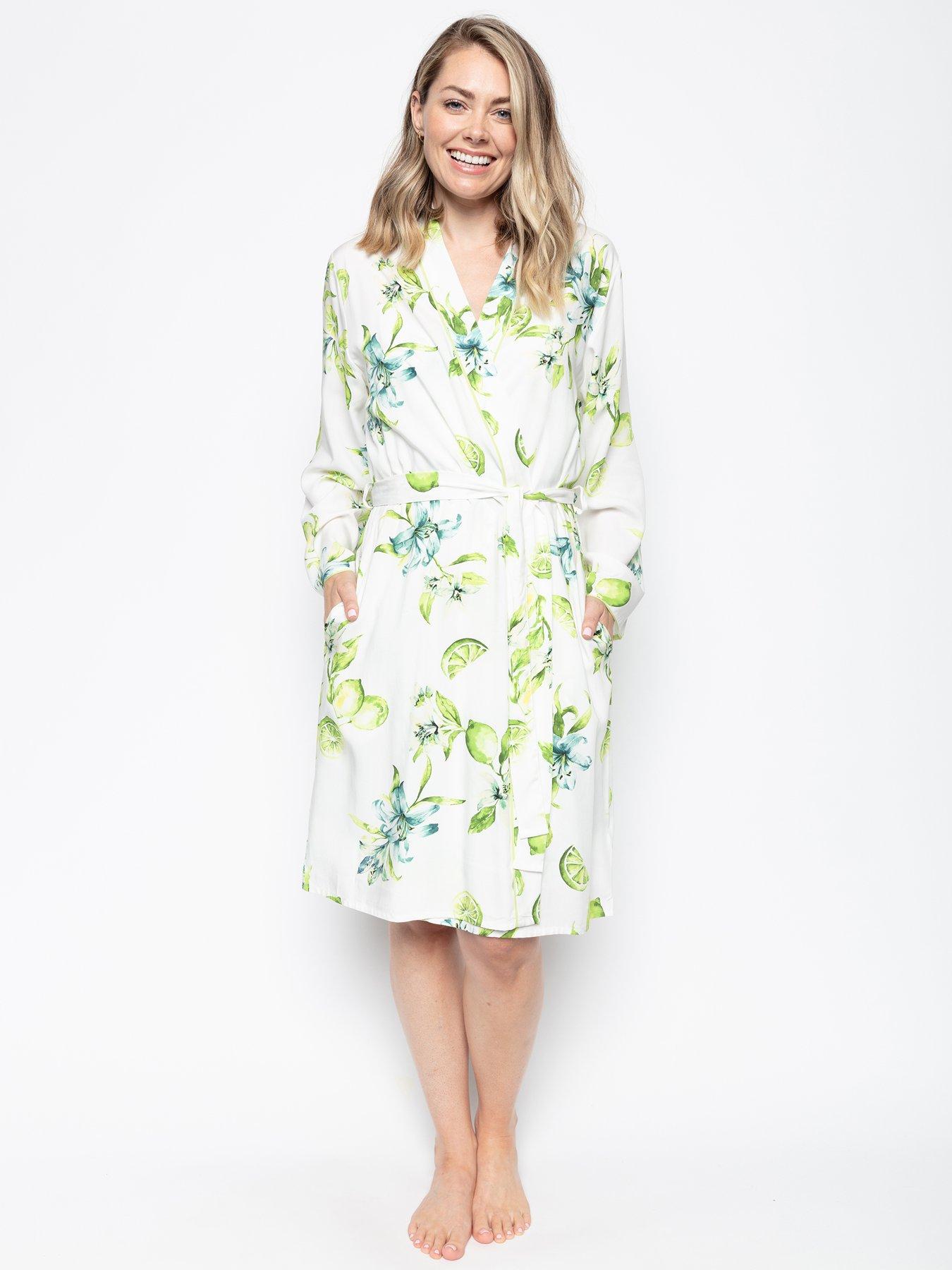 Dressing Gown Cyberjammies White Pearl Woven Long Sleeve Embroidered 8-22 Dressing Gown Cyberjammies White Pearl Woven Long Sleeve Embroidered 8-22